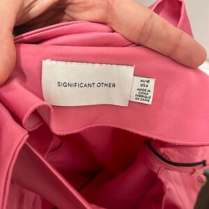 Significant Other backless pink midi dress